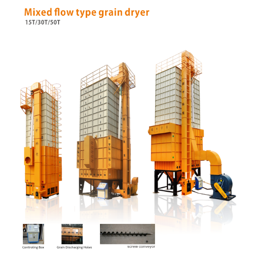 Mixed Flow with Auger and Non Auger grain dryer in 10T, 12T, 15T, and 21T capacity - uniform drying for maize (corn), moong dal, urad dal and all puses, paddy, rice, and wheat (gehu).